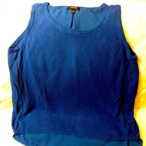 Apt. 9 Solid Blue Sleeveless Top, Size M